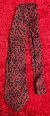 Corbata Simpson Piccadilly negra roja para hombre. Foto 1 de 2