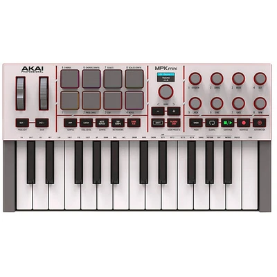 Akai профессиональный MPK Mini MK4 25-клавишный MIDI-клавиатурный контроллер белый - Изображение 1 из 4