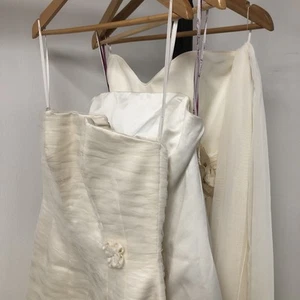 White Cream Strapless Wedding Dress Bundle x3 Dresses Mixed Sizes Need Attention - Picture 1 of 22