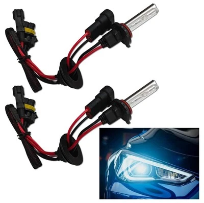 2 Pack 9005 HID Xenon Bulbs for Car, IP67 Waterproof Hid Lights  - Image 1 of 3