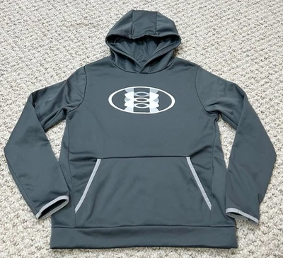 Under Armour Boy’s Armour Echo Fleece Hoodie Gray Youth Large YLG - Image 1 of 4