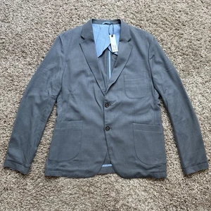 Taylor Stitch Telegraph Suit Jacket Grey Charcoal Linen Wool Men’s Size L / 42 - Picture 1 of 13