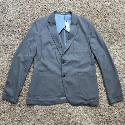 Traje Chaqueta Taylor Stitch Telegraph Gris Carbón Lino Lana Hombre Talla L/42 Foto 1 de 4