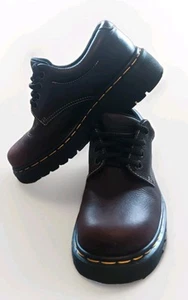 Zapatos Oxford Dr. MARTENS #9369 Cuero Marrón De Colección Y2K Talla 6 Suela Acolchada de Aire - Imagen 1 de 21