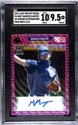 2021 Leaf Pro Set Metal Marcelo Mayer PINK WAVE /15 SGC 9.5 w/10 AUTO - Image 1 of 2