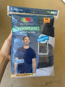 👕 Fruit of the Loom 6 Pocket Tees Herren M 38-40 Feuchtigkeitsableitend Eversoft Neu - Bild 1 von 2