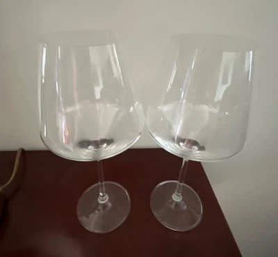 "Juego de 2 copas de vino italianas de cristal RCR 10""" Foto 1 de 4