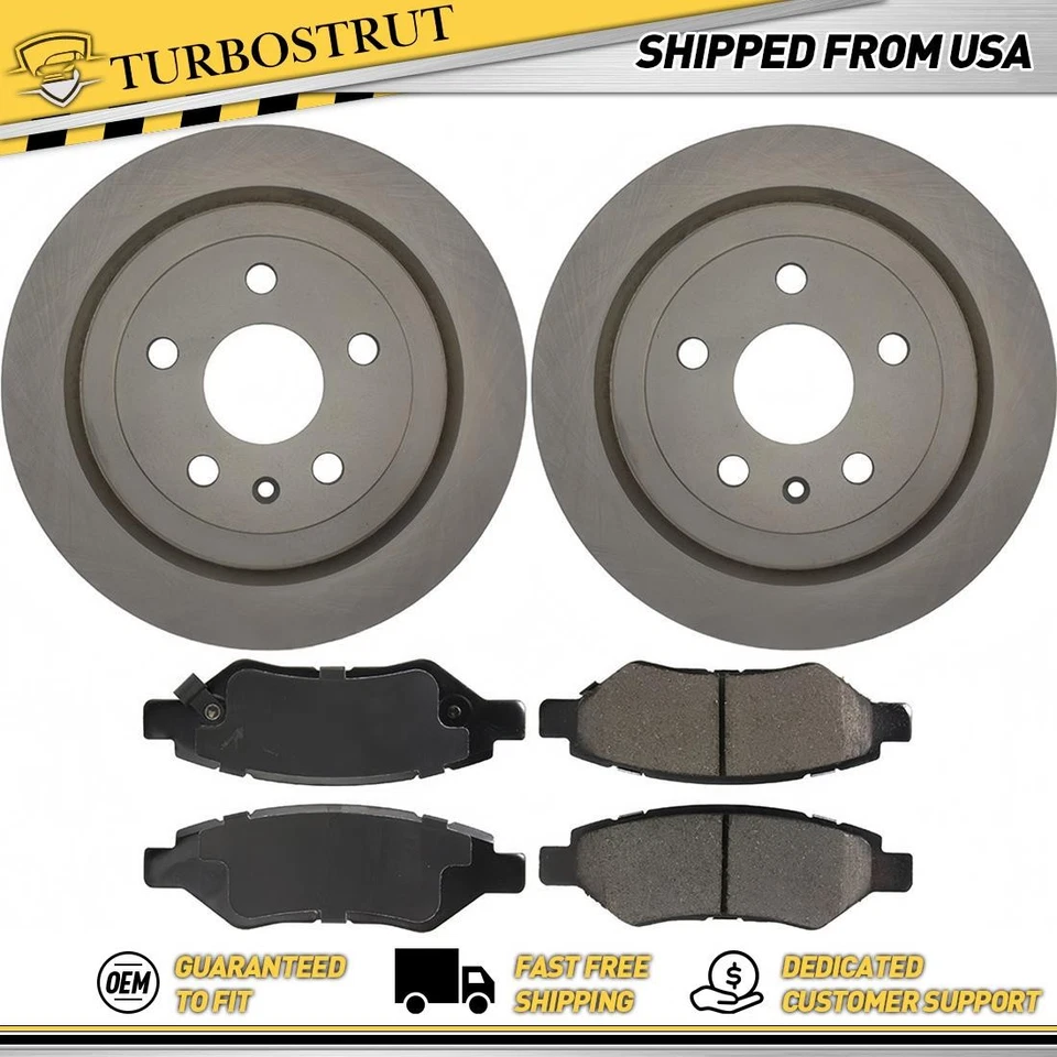 Kit de pastilhas de freio rotores de freio traseiros OE para Cadillac CTS 3,6L 2008-2014 - Imagem 1 de 1