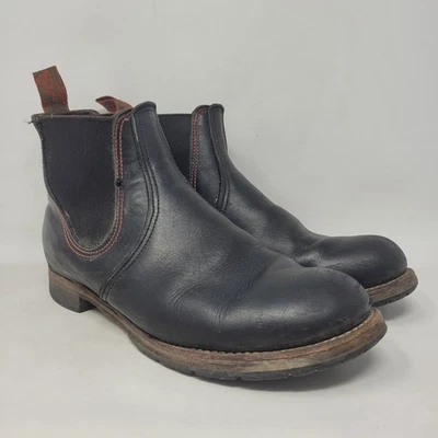 VTG Red Wing Shoes Boots 10.5D Black Leather Chelsea Rancher Workwear USA Ankle - Image 1 of 4