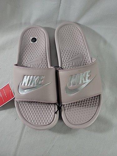 Sandali Nike SB Benassi JDI Particle Rose Silver Logo Slide Donna Taglia 10 FS