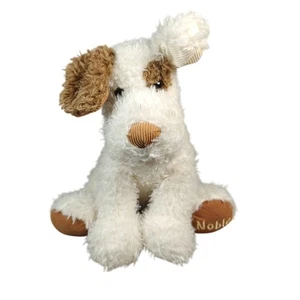 Barnes & Noble Exclusive Noble Plush Dog Toy 12" White Brown Fluffy Puppy - Picture 1 of 8