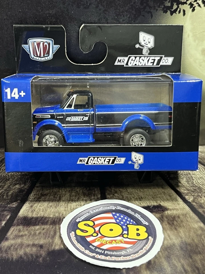 Camión Chevrolet C60 1970 M2 4x4 junta Mr 1:64 azul fundido a presión caja sellada casi nuevo Foto 1 de 4