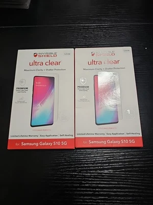 Zagg Ultra Clear Screen Protector For Samsung Galaxy S10 5g - Clear Set Of 2 - Image 1 of 2