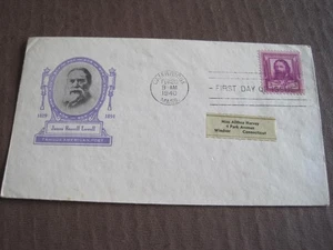 USA 1940 3c James Russell Lowell stamp on illustrated FD of issue cover...12-3 - Picture 1 of 1