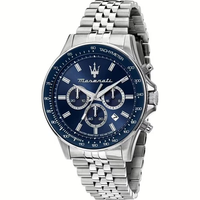 Orologio Maserati Sfida Cronografo uomo R8873640025 Watch Acciaio 44 mm Blu - Immagine 1 di 3