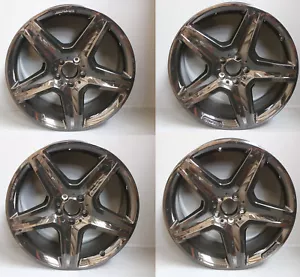 ORIGINAL MERCEDES GLA VITO V-KLASSE 19" AMG ALUFELGENSATZ 5X112 GLANZ SCHWARZ - Bild 1 von 5