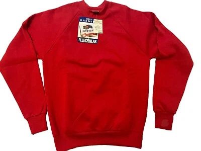 Sudadera Vintage Fruit of the Loom Juvenil 14-16 Roja en Blanco Hecha en EE. UU. Foto 1 de 4
