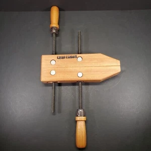 Craftsman Wooden 10 Inch Block Clamps Carpenter Woodworking 7" Opened VGC - Picture 1 of 9