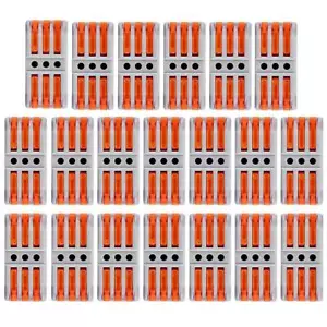 20PCS Connettori Filo da 3 a 3 Giunzione Compatta in Linea per Cablaggio Rapido 28-12 AWG - Foto 1 di 11