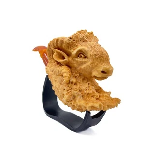 S.Yanik Meerschaumpfeife Ram Smoking Pipe, handgeschnitzte Tabakpfeife - Bild 1 von 10