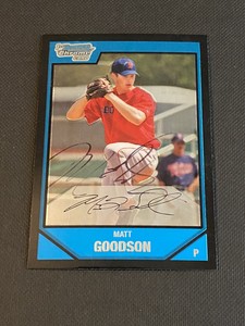Matt Goodson Signed 2007 Bowman Prospects Chrome Card Auto Red Sox Autograph COA