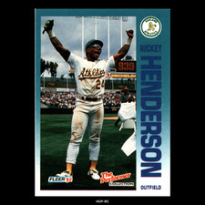 1992 Fleer Rickey Henderson HOF A's 7-11 Citgo #17 NM-MINT