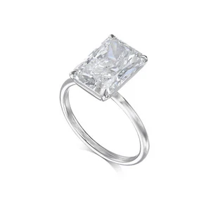 14k Ring F VVS2 3 Carat Radiant Lab-created Diamond IGI CERTIFIED Gift For Her - Picture 1 of 6