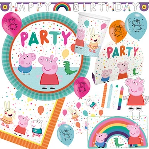 PEPPA WUTZ CUMPLEAÑOS - Vajilla decoración niños Peppa Pig fiesta juego de regalos - Imagen 1 de 51