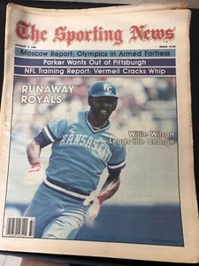 1980 The Sporting News August 9 Willie Wilson on Cover - Picture 1 of 2