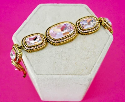 Nuevo $190 HEIDI DAUS Exquisita Elegancia Cristal Pulsera Rosa Antigua PInk Foto 1 de 4