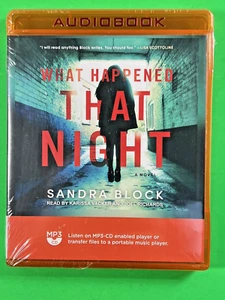 What Happened That Night Sandra Block Unabridged MP3 AudioBook 11 Hours SEALED - Foto 1 di 3