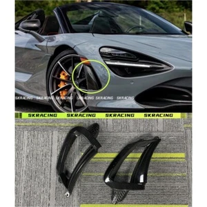 For 17-23 McLaren 720S 2PCS Real Carbon Fiber Front Bumper Side Splitter Vents - Imagen 1 de 15