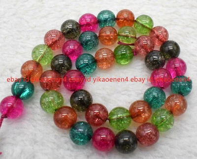 Natural 6/8/10/12mm Multicolor Tourmaline Round Gemstone Loose Beads 15 Inch - Image 1 of 4