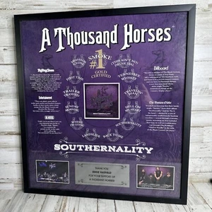 A Thousand Horses - RIAA AWARD - Southernality - GOLD SINGLE/DIGITAL DOWNLOADS - Picture 1 of 8