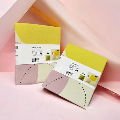 Funda de cojín Ikea ÄNGSMÄTARE 2, hecha a mano/patrón circular multicolor, 20x20" NUEVA Foto 1 de 4