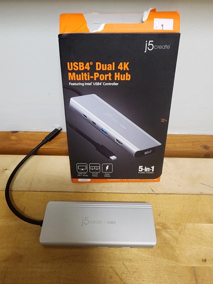 j5create USB4 Dual 4K Multi-Port Hub -5 in 1 - Image 1 of 1
