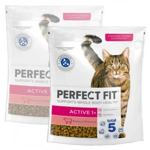 Perfect Fit Active mit Rind 2x750g Trockenfutter für aktive erwachsene Katzen - Bild 1 von 6