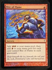 MTG 1x Foil RITE OF FLAME Coldsnap (Good)