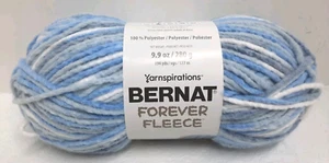 Yarnspirations BERNAT Forever Fleece 'RAIN' blau & weiß 9,9 oz 194 yd sperrig 6 - Bild 1 von 7