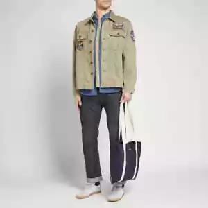 Polo Ralph Lauren Men's Distressed Military Patch Jacket Green Size S~ NWT $388 - Picture 1 of 5