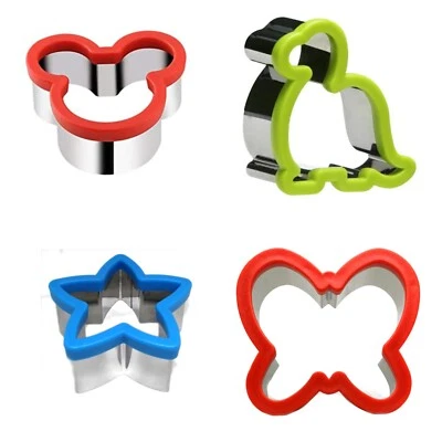 Kinder Sandwich Ausstecher Formen Plätzchen Keks Backen Edelstahl Variationen Set - Bild 1 von 4