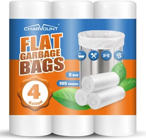 Small Trash Bags 4 Gallon, 105 Count Small Garbage Bags for Bathroom, Office, Ki - Picture 1 of 12
