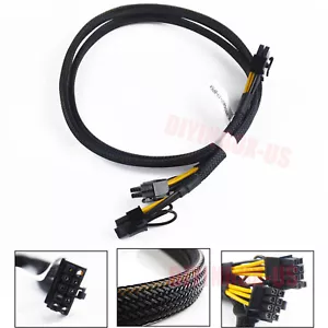 63cm New Power Adapter PCIE Cable 10pin to 8+8pin For HP DL380 G9 Gen9 and GPU - Picture 1 of 8