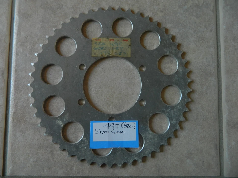 SWM GORI REAR SPROCKET ALLOY SUPERSPROX  49T 520 CHAIN SIZE CLEARANCE - Image 1 of 1