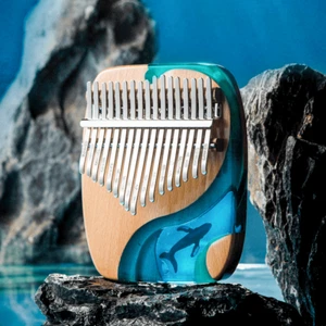 Kalimba 17 / 21 Key Hluru Blue Whale - Picture 1 of 4