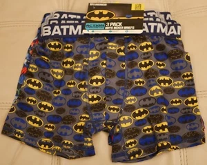 NEW WT BOYS BATMAN DC COMIC BOXER BRIEFS ACTION UNDERWEAR SIZE 8 MEDIUM 3 PACK - Picture 1 of 9