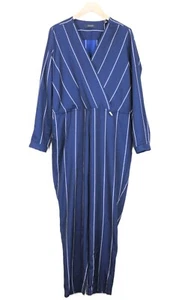 SCOTCH & SODA Ams Blauw Women's Jumpsuit XL Blue Striped One Piece RRP€179 - Picture 1 of 9