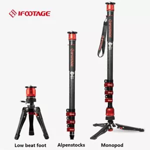 ifootage CB3 C180F-P Carbon Fiber Camera Tripod 180cm Video Monopod K5S Ballhead - Picture 1 of 16