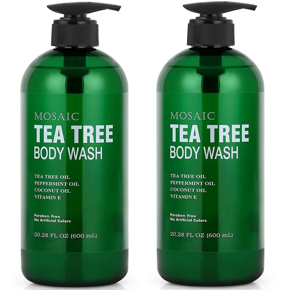 Tea Tree Body Wash with Vitamin E, 20.2 FL Oz Bottle (Pack of 2) - Image 1 of 1
