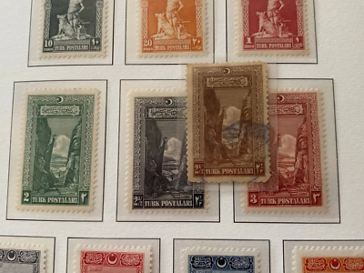 🇹🇷 Turquía 1926 color ERROR marrón en lugar de azul usado - RRR único Foto 1 de 3